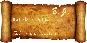 Bollók Jutta névjegykártya